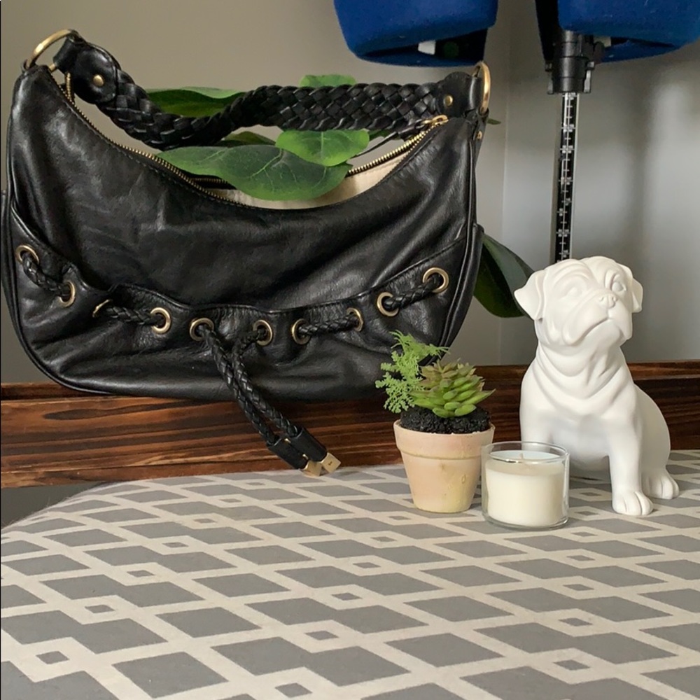 Black leather Michael Kors purse
